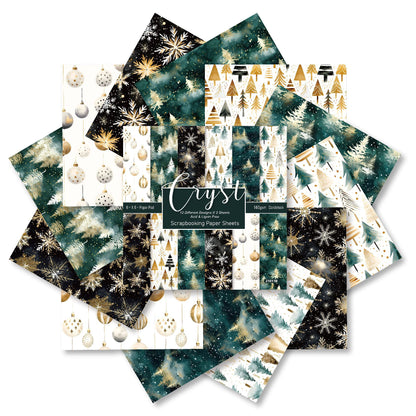 24PCS 6" Cryst Scrapbook Paper & Cardstock