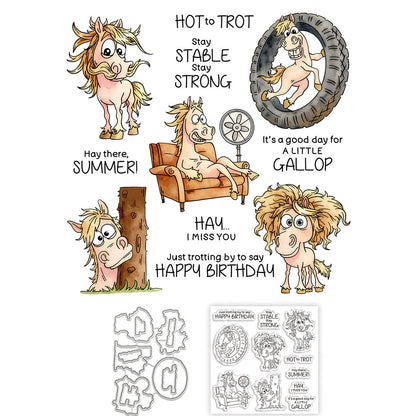 Summer Pony Dies & Stamps Set