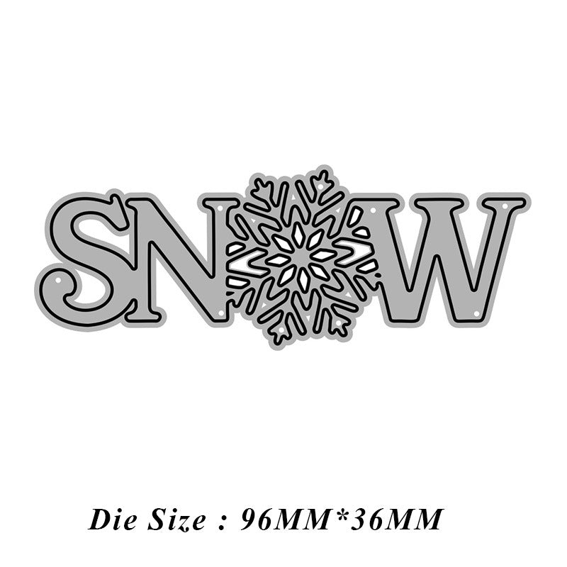 Snow Words Metal Cutting Dies