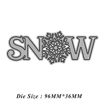 Snow Words Metal Cutting Dies