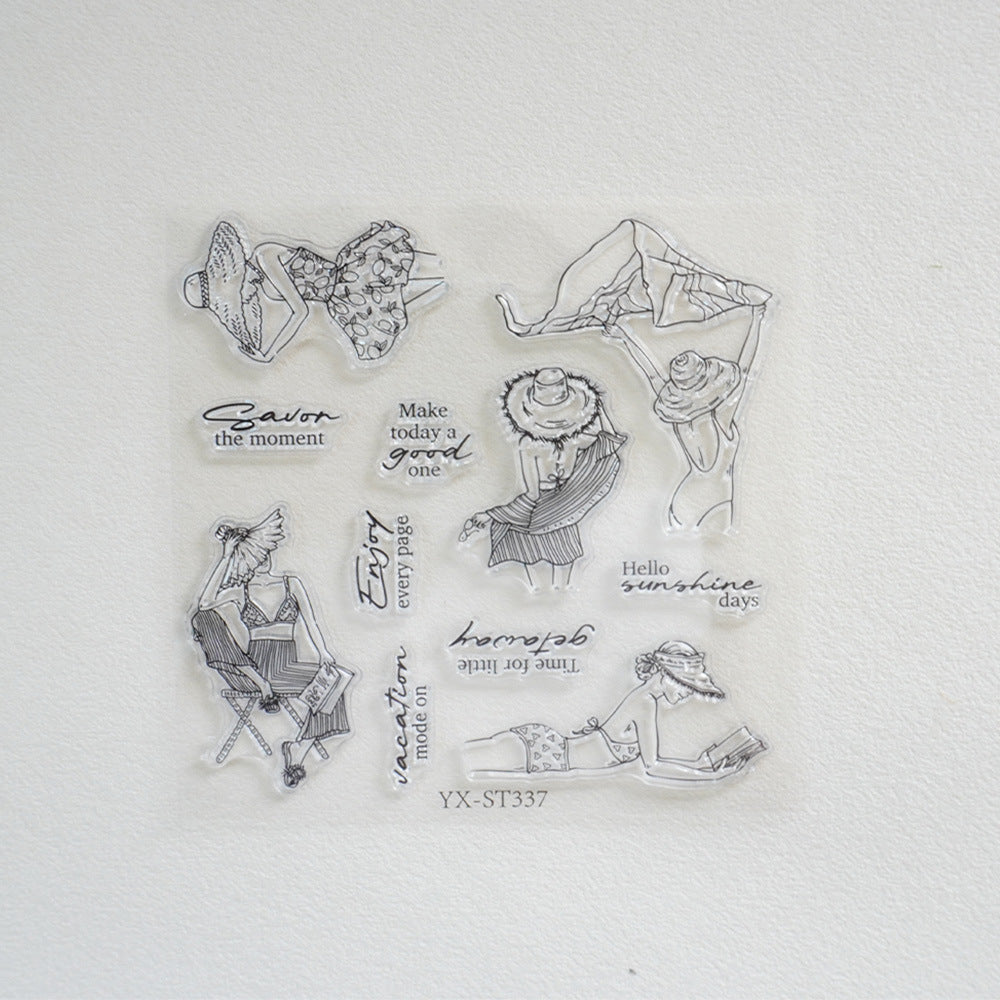Girls On Vacation Dies & Stamps Set