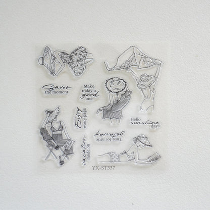 Girls On Vacation Dies & Stamps Set