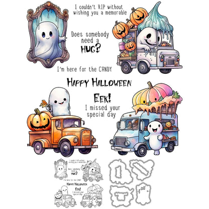 Halloween Spooky Pumpkin Dies & Stamps Set