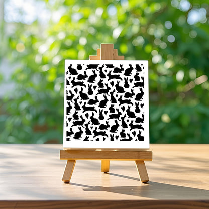 Rabbit Pattern DIY Painting Hollow Stencil