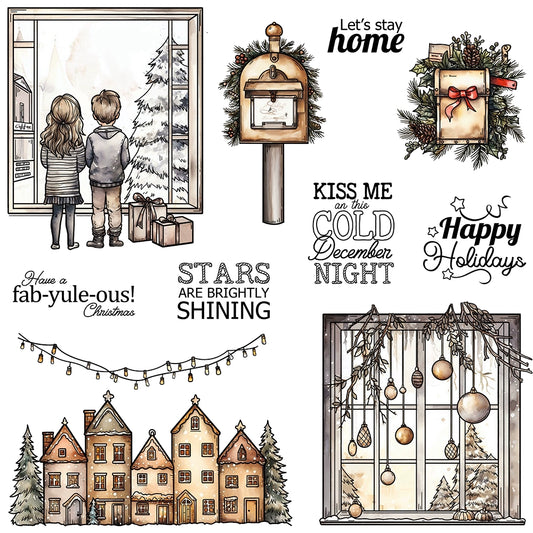 Christmas Party Decorations Clear Stamps