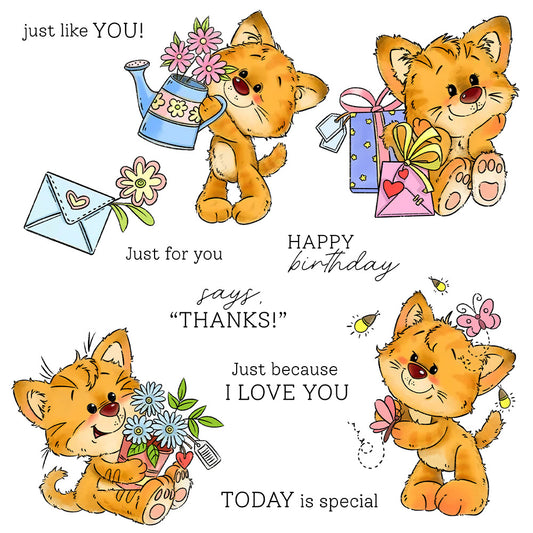 Happy Kitten Dies & Stamps Set