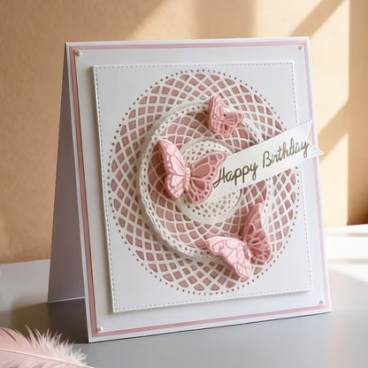 Lace Round Woven Coaster Metal Cutting Dies