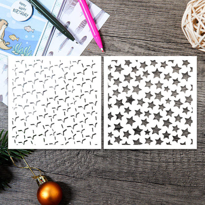 2 PCS Star Pattern DIY Painting Hollow Stencil