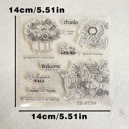 Autumn Bird House Dies & Stamps Set