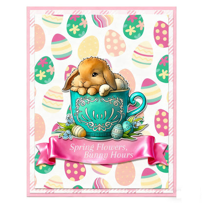 5 PCS Easter Eggs Pattern DIY Painting Hollow Stencil