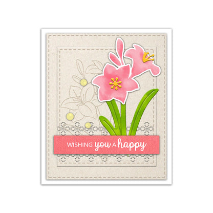 Orchid Dies & Stamps Set