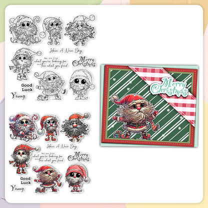 Christmas Cute Furry Beard Clear Stamps