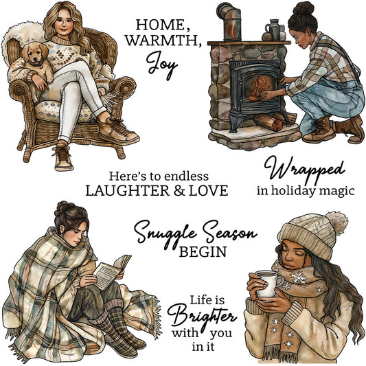 Winter Girl's Daily Life Clear Stamps