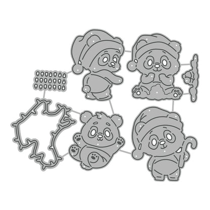 Christmas Panda Metal Cutting Dies