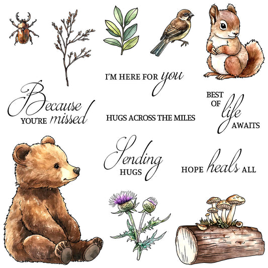 Forest Animals Dies & Stamps Set