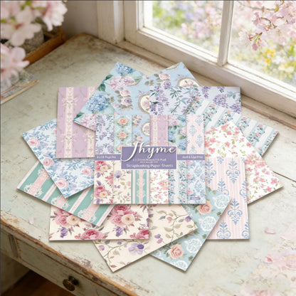 24PCS 6" Thyme Scrapbook Paper & Cardstock