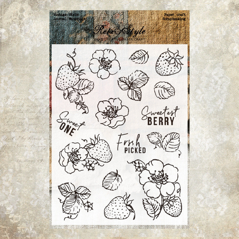 Vintage Style DIY Scrapbook Clear Stamps