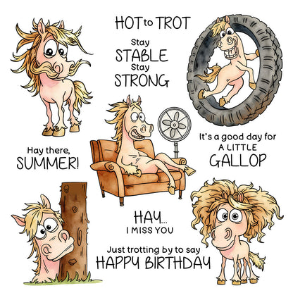 Summer Pony Dies & Stamps Set