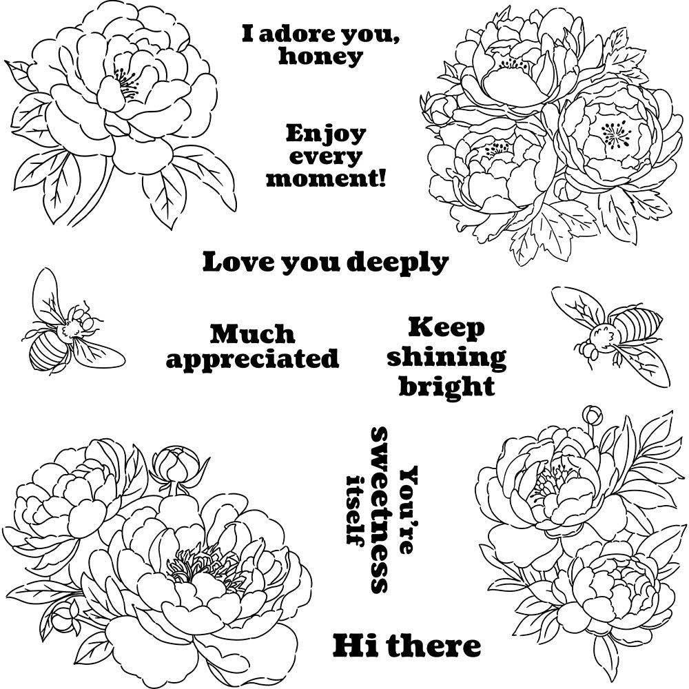 Beautiful Flowers Clear Stamps