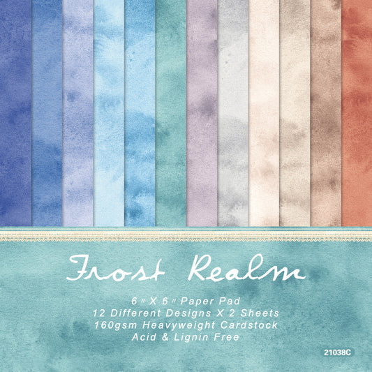 24PCS 6" Frost Realm Scrapbook Paper & Cardstock
