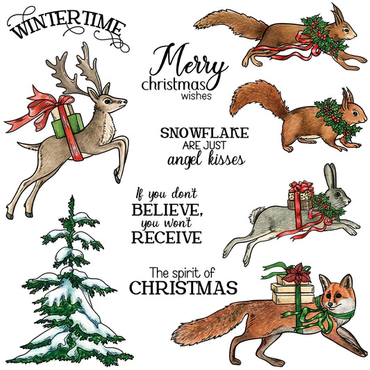 Christmas Animals Dies & Stamps Set