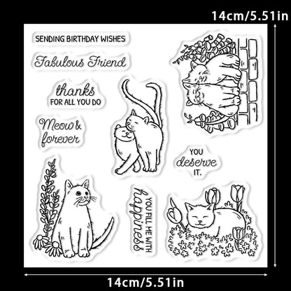 Cute Cats Dies & Stamps Set