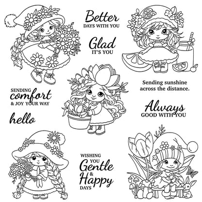 Flower Fairy Clear Stamps