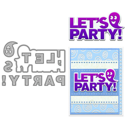 "LET"S PARTY" Words Metal Cutting Dies