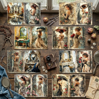 A5 Retro Beauty Journal Scrapbook Paper
