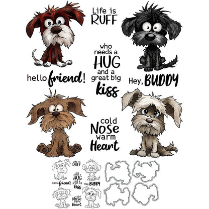 Cute Puppy Dies & Stamps Set