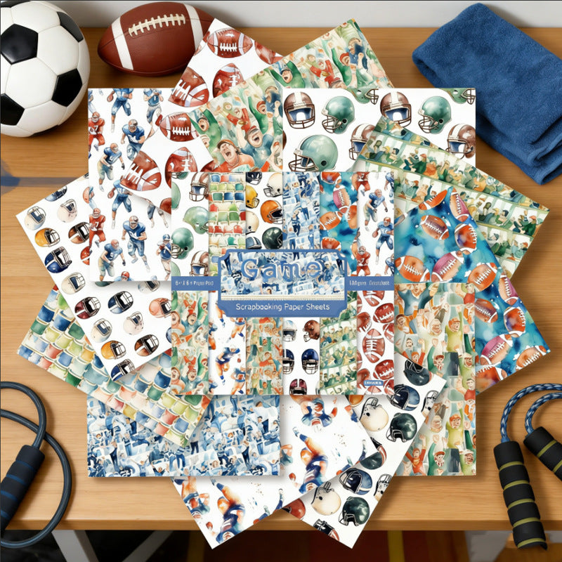 24PCS 6" Game Scrapbook Paper & Cardstock