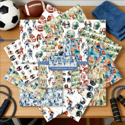 24PCS 6" Game Scrapbook Paper & Cardstock