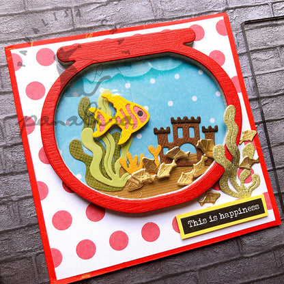 Cute Goldfish Fish Tank Metal Cutting Dies