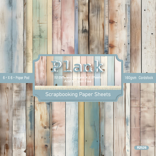 24PCS 6" Plank Scrapbook Paper & Cardstock