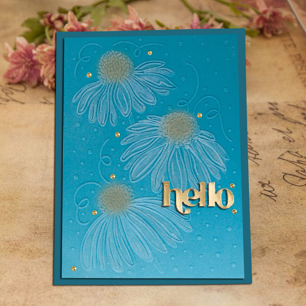 Flower Pattern Background Plastic Embossing Folder