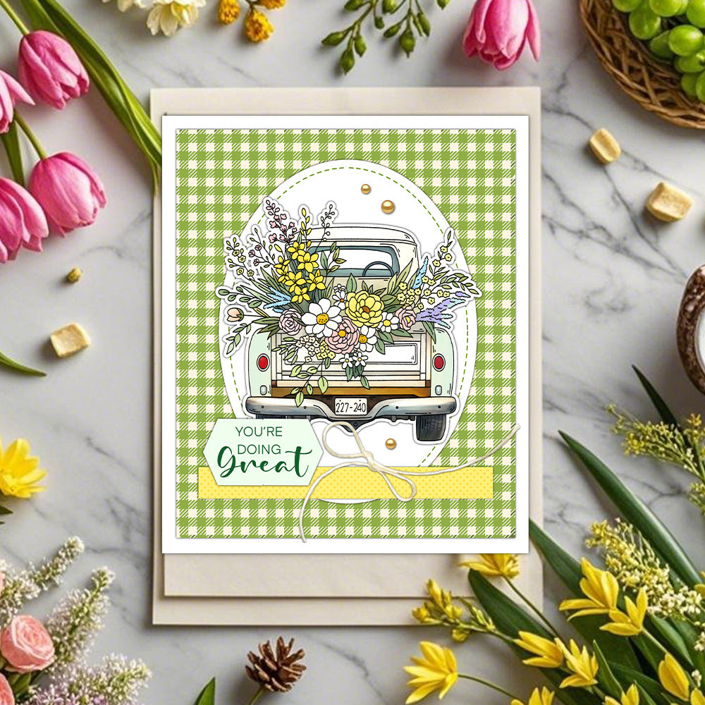 Flowers and Travel Clear Stamps