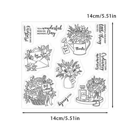 Bouquet Envelope Clear Stamps