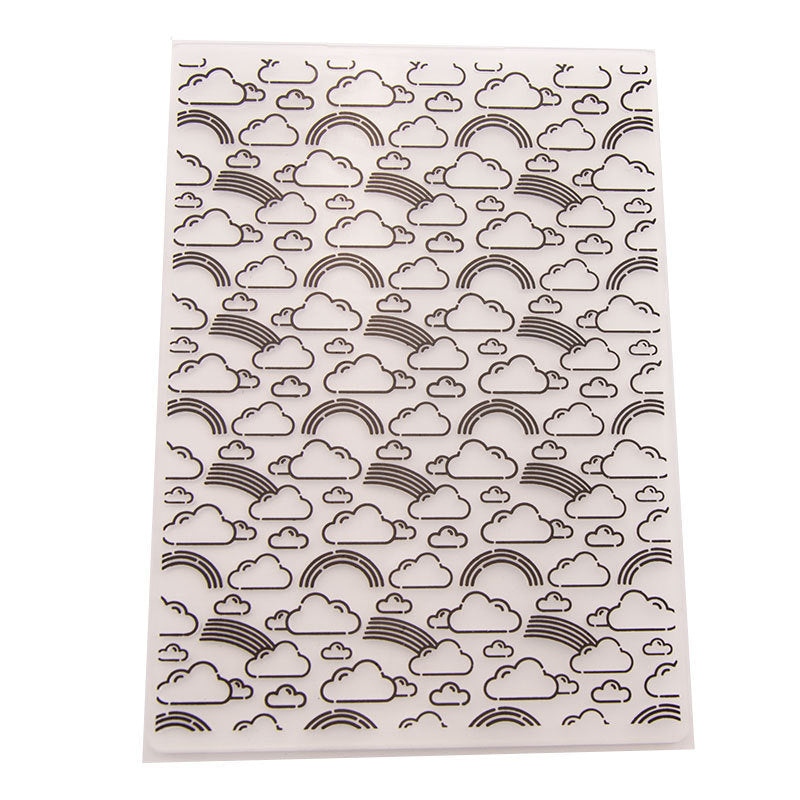 Clouds DIY Plastic Embossing Folders