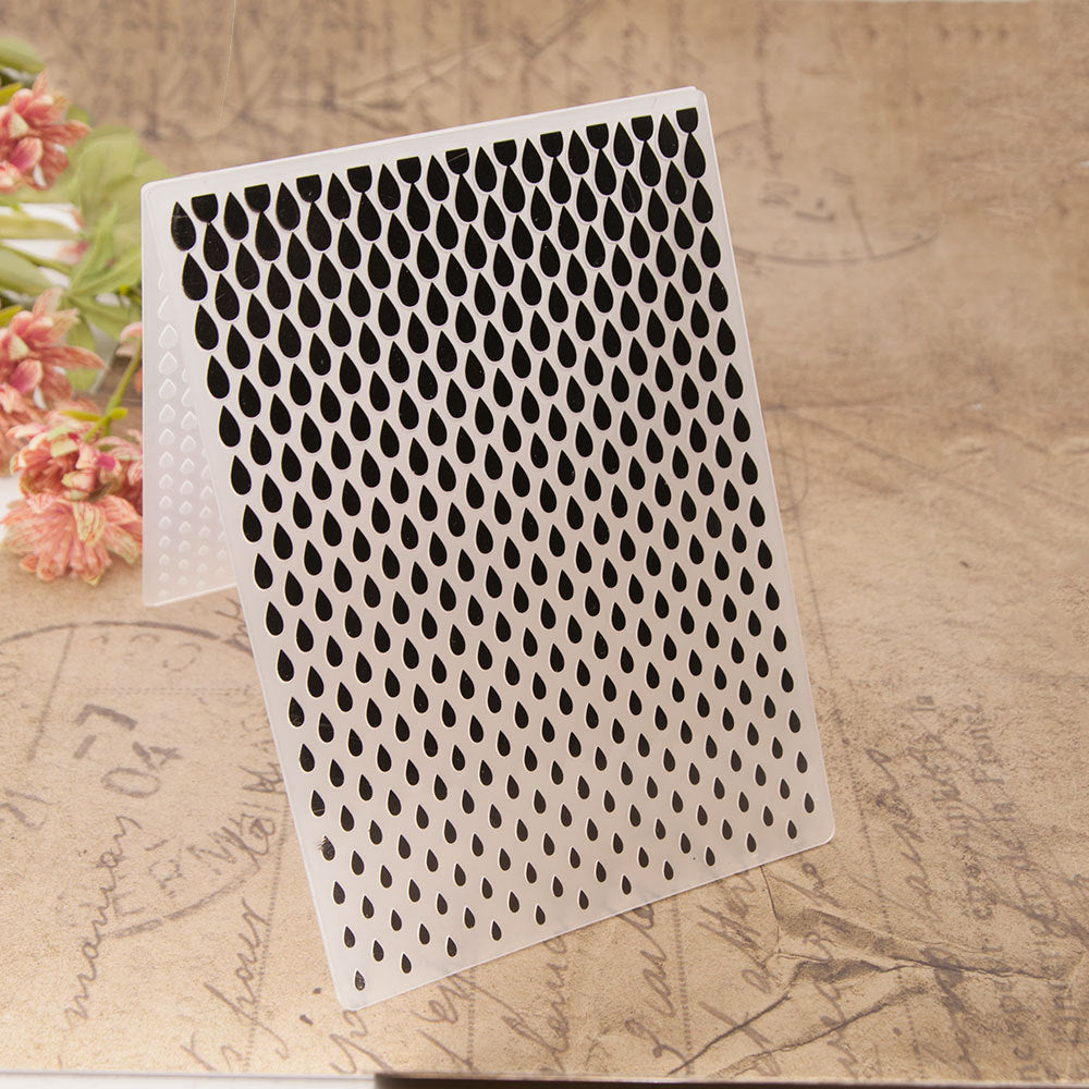 Raindrop Background Pattern Plastic Embossing Folder