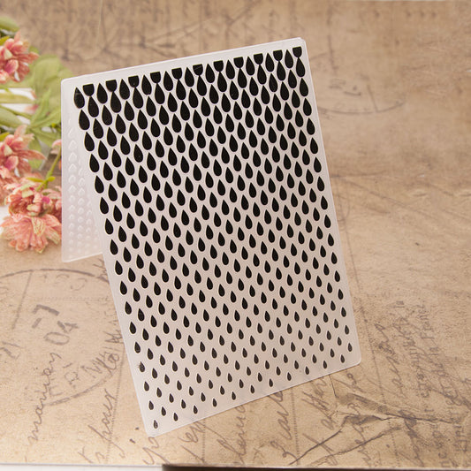 Raindrop Background Pattern Plastic Embossing Folder