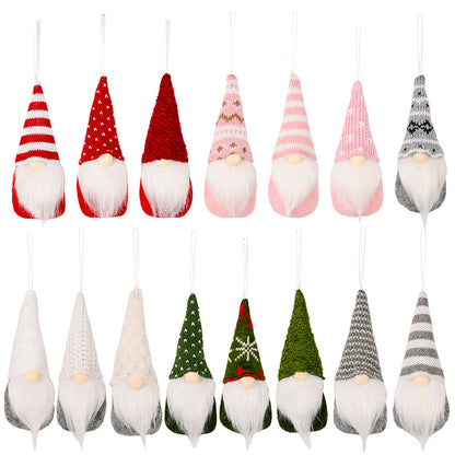 3Pcs Christmas Creative Faceless Doll Pendant Decorations