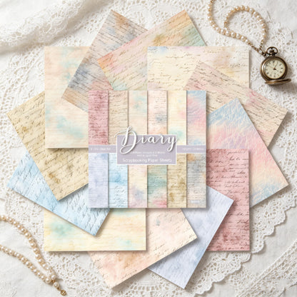 24PCS 6" Diary Scrapbook Paper & Cardstock