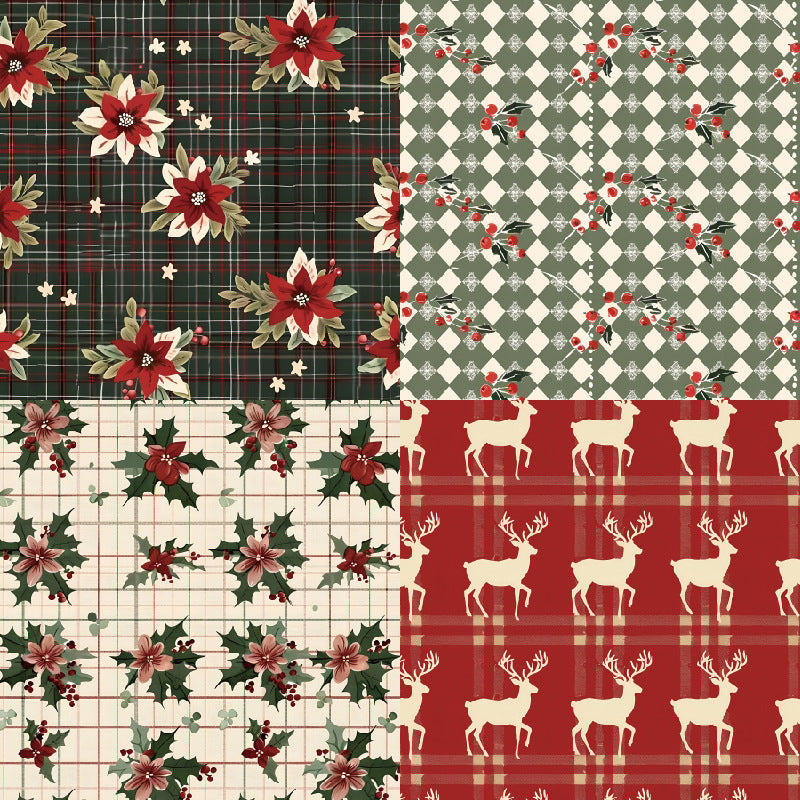 24PCS 6" Xmas Scrapbook Paper & Cardstock