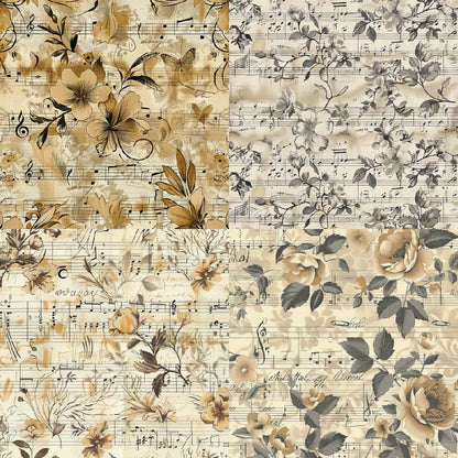 24PCS 6" Music of Rose Scrapbook Paper & Cardstock