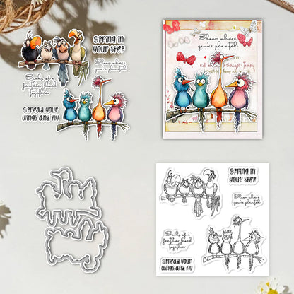 Funny Birds Dies & Stamps Set