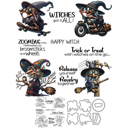 Halloween Witch Dies & Stamps Set