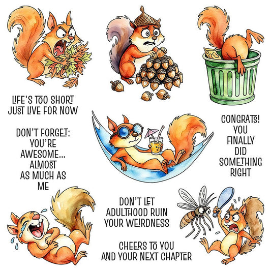 Cute Squirrel Dies & Stamps Set