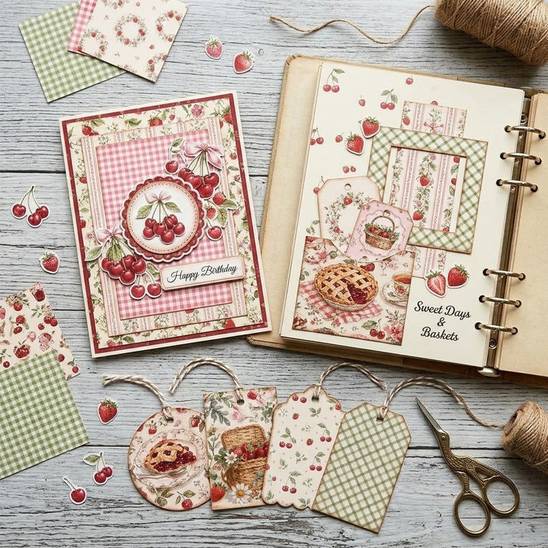 24PCS 6" Fruits Scrapbook Paper & Cardstock