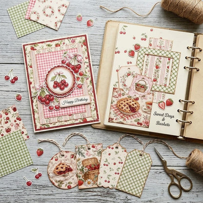 24PCS 6" Fruits Scrapbook Paper & Cardstock