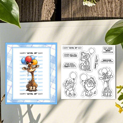 Balloon Animal Birthday Dies & Stamps Set